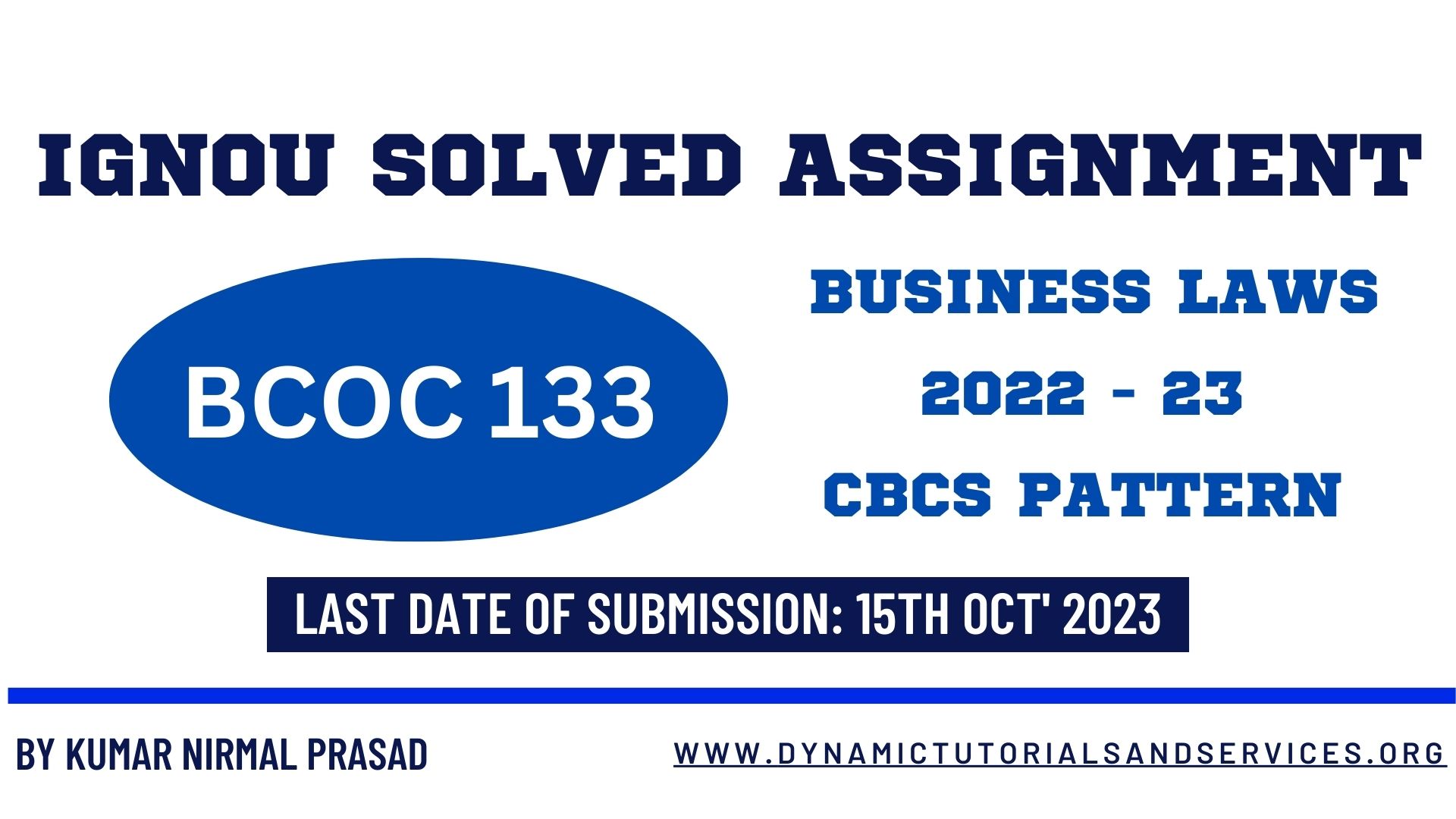 BCOC 133 Business Laws Solved Assignment 2022 - 23